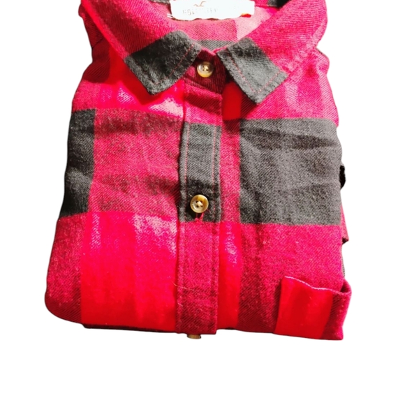 Hollister Red and Black Plaid Shirt - Picture 7 of 7